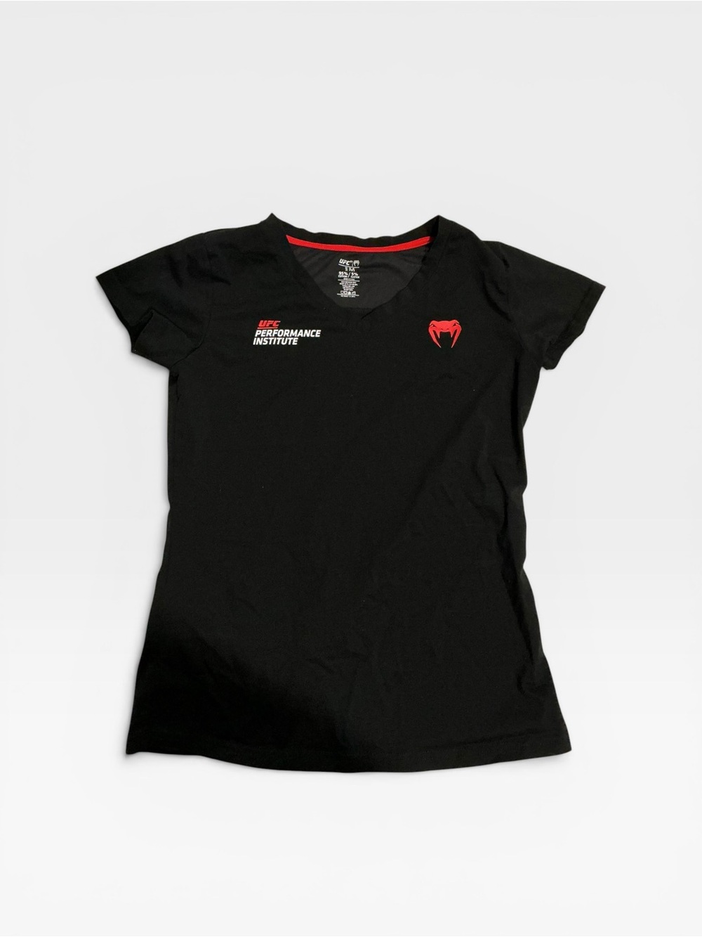 Venum UFC Performance Institute Women's Black Red Athletic T-Shirt M